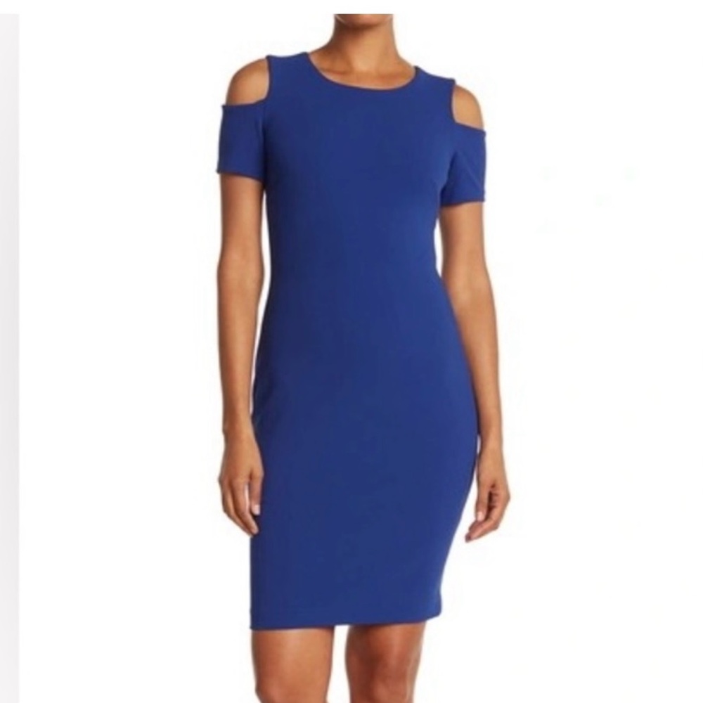 Tommy Hilfiger off-the-shoulder blue dress
